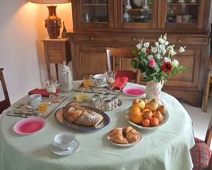 le petit déjeuner chez Marie-thé à fouesnant